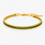 Bracelet Tennis émeraude