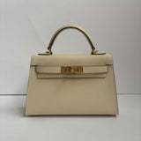 Sac Miya blanc 100% CUIR gold hardware