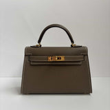 Sac Miya taupe 100% CUIR gold hardware