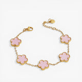 Bracelet Khamsa rose pâle