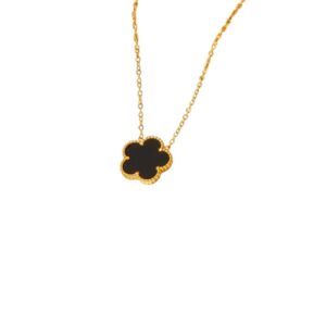 Collier Fleur noir