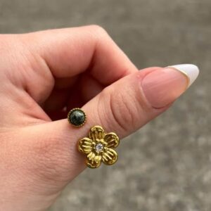 Bague Fleur dorée